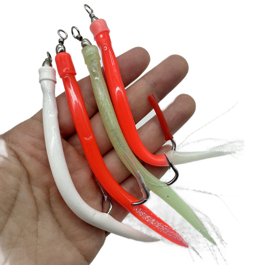 1/5Pcs CodfishFishing Eel Tube - Fishing Hook Offset 评论和价格