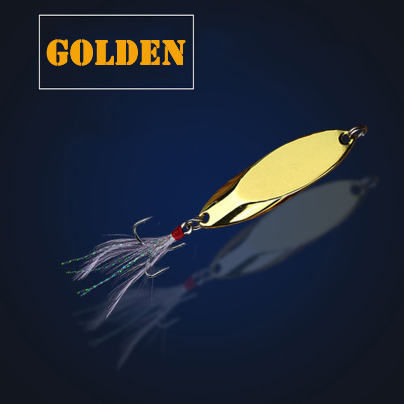 1pc 2.5g-35g Metal Spoon Lure  - Fishing Hook Treble 评论和价格