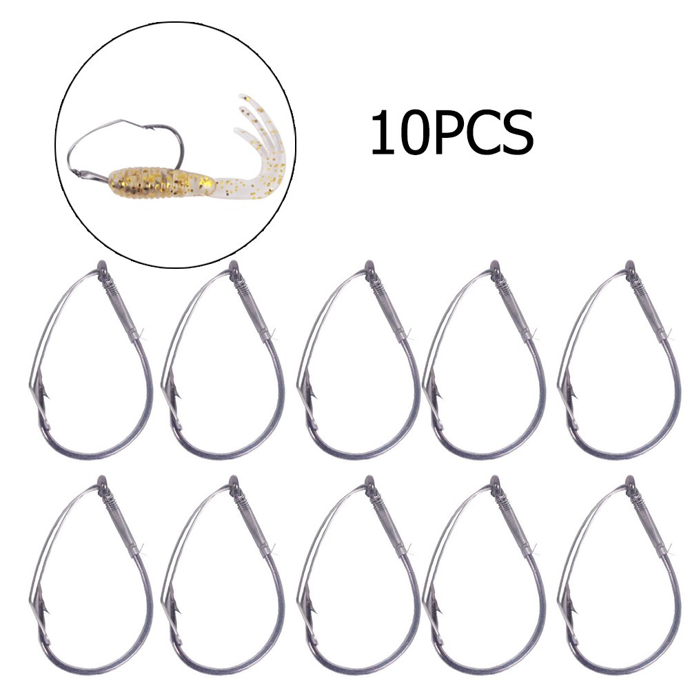 10Pcs/Box High Carbon Steel Wa - Fishing Hook Weedless 评论和价格