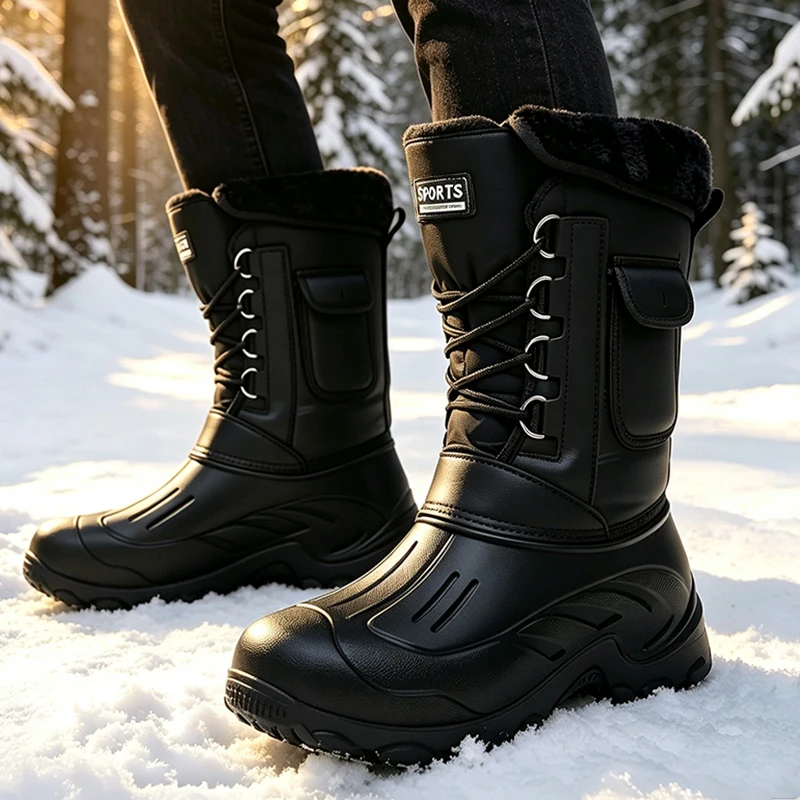 Men Winter Snow Boots Outdoor  - Fishing Hook 评论和价格