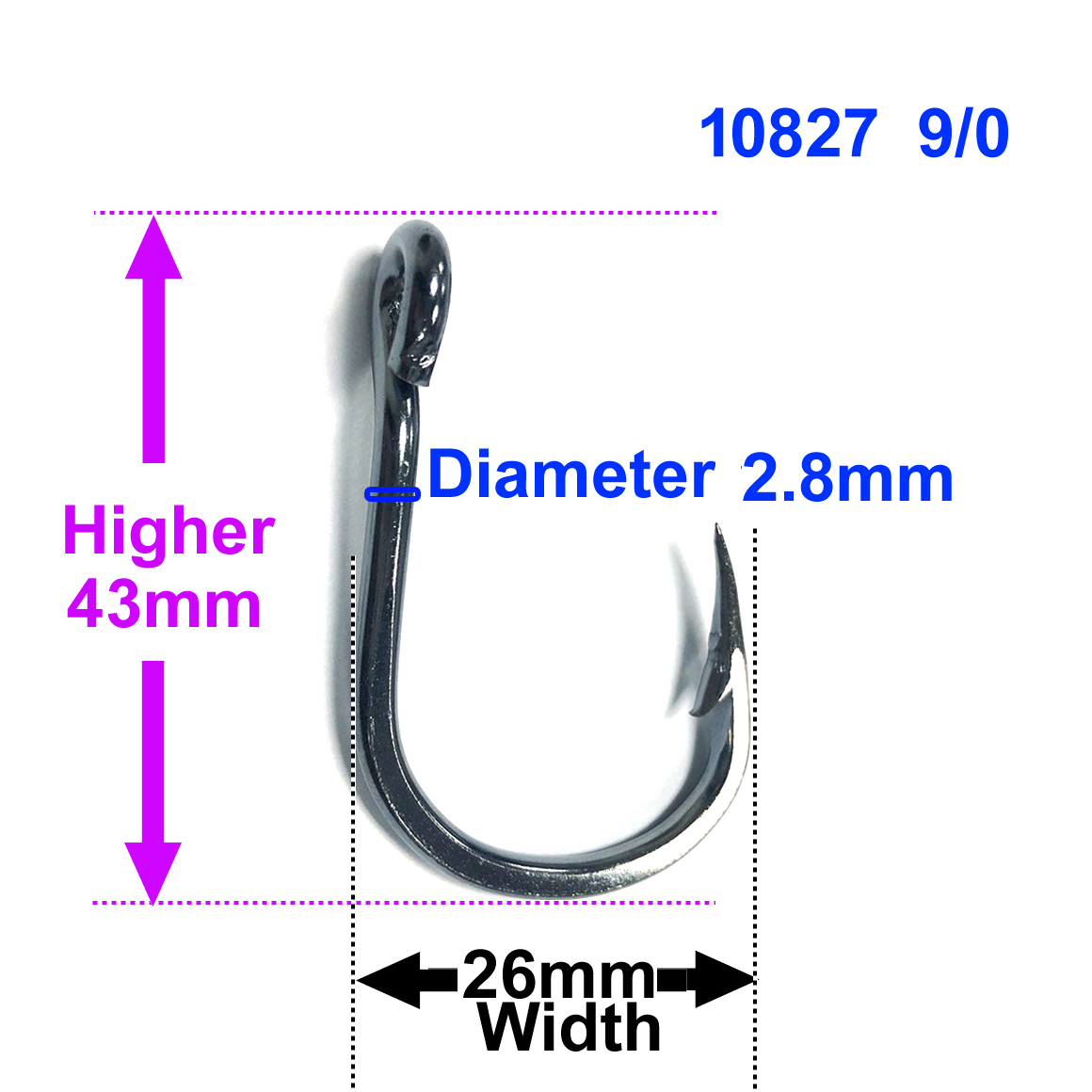 50Pcs CN06 9/0 Saltwater Fishi - Fishing Hook Circle 评论和价格
