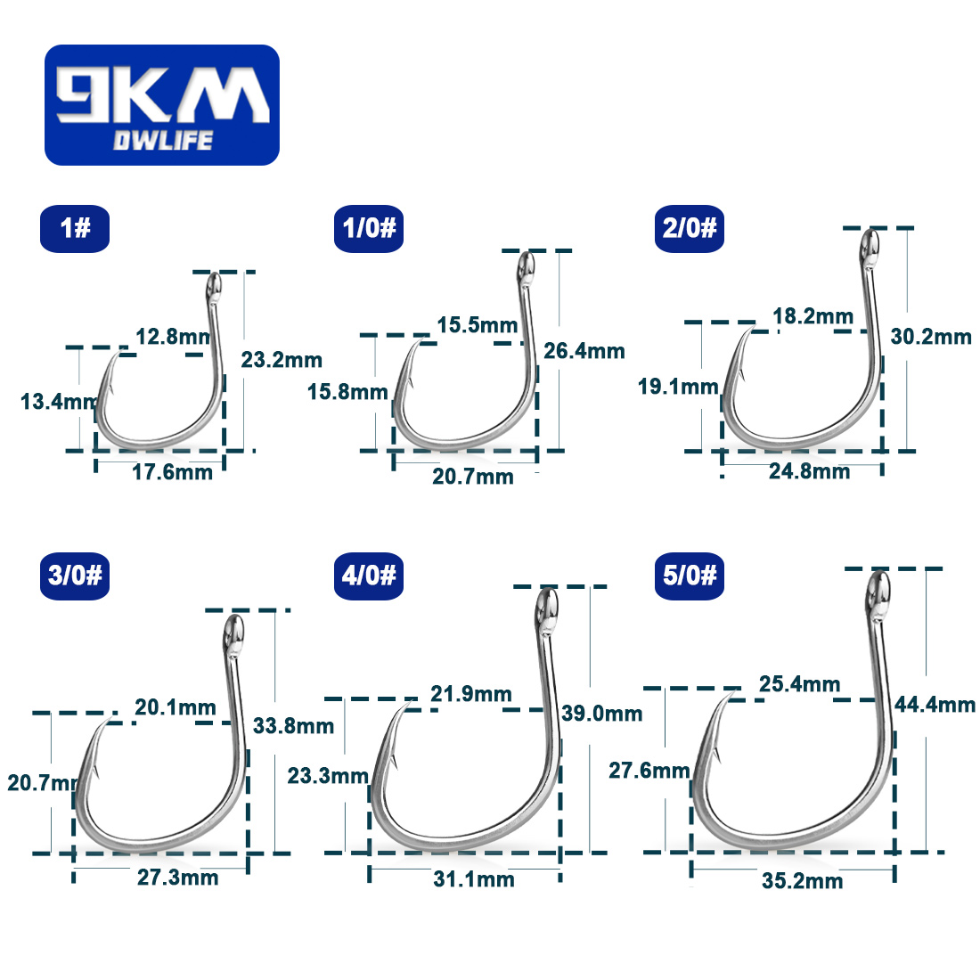 9KM Fishing Hooks Saltwater Li - Fishing Hook Circle 评论和价格