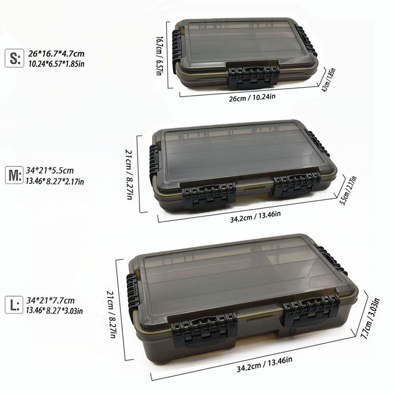 Waterproof Fishing Tackle Box  - Fishing Hook Size 评论和价格