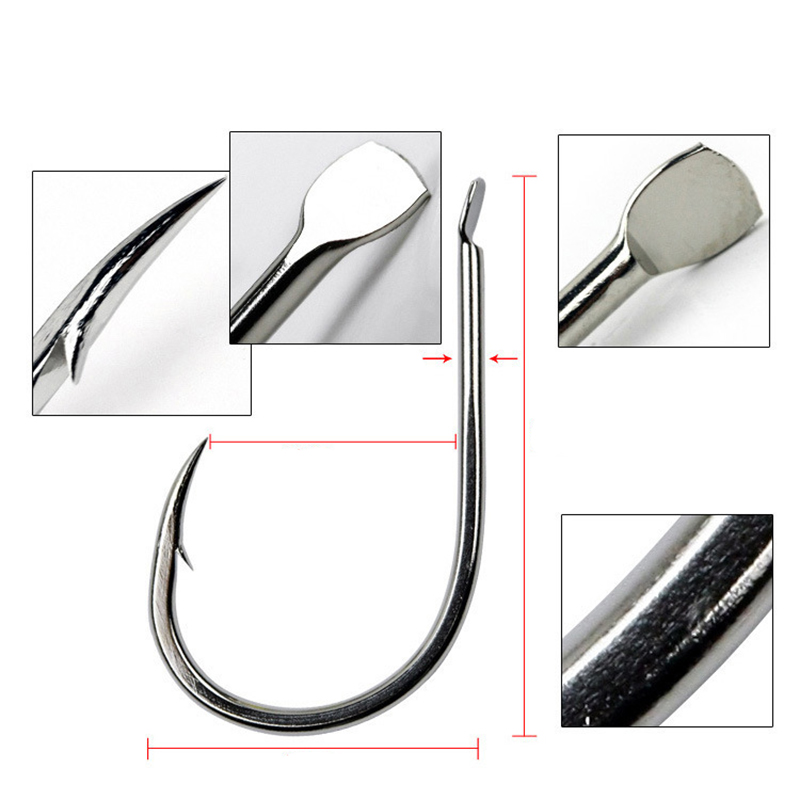 100pcs/Lot 7 Size Barbed Fishi - Fishing Hook Circle 评论和价格