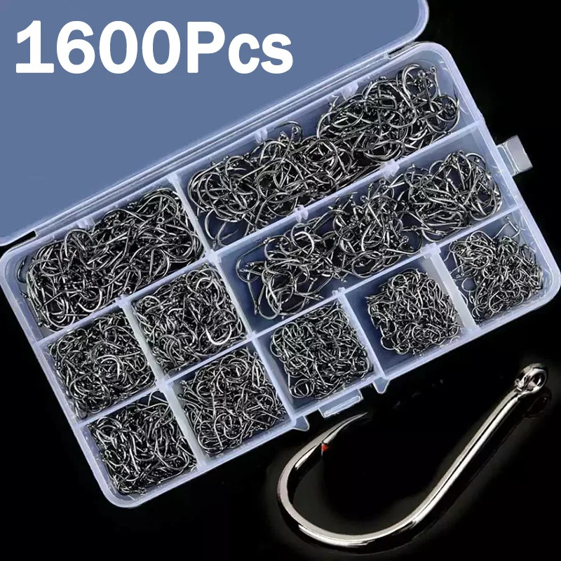 50-1600Pcs/BoxFishing Hooks Ca - Fishing Hook Circle 评论和价格