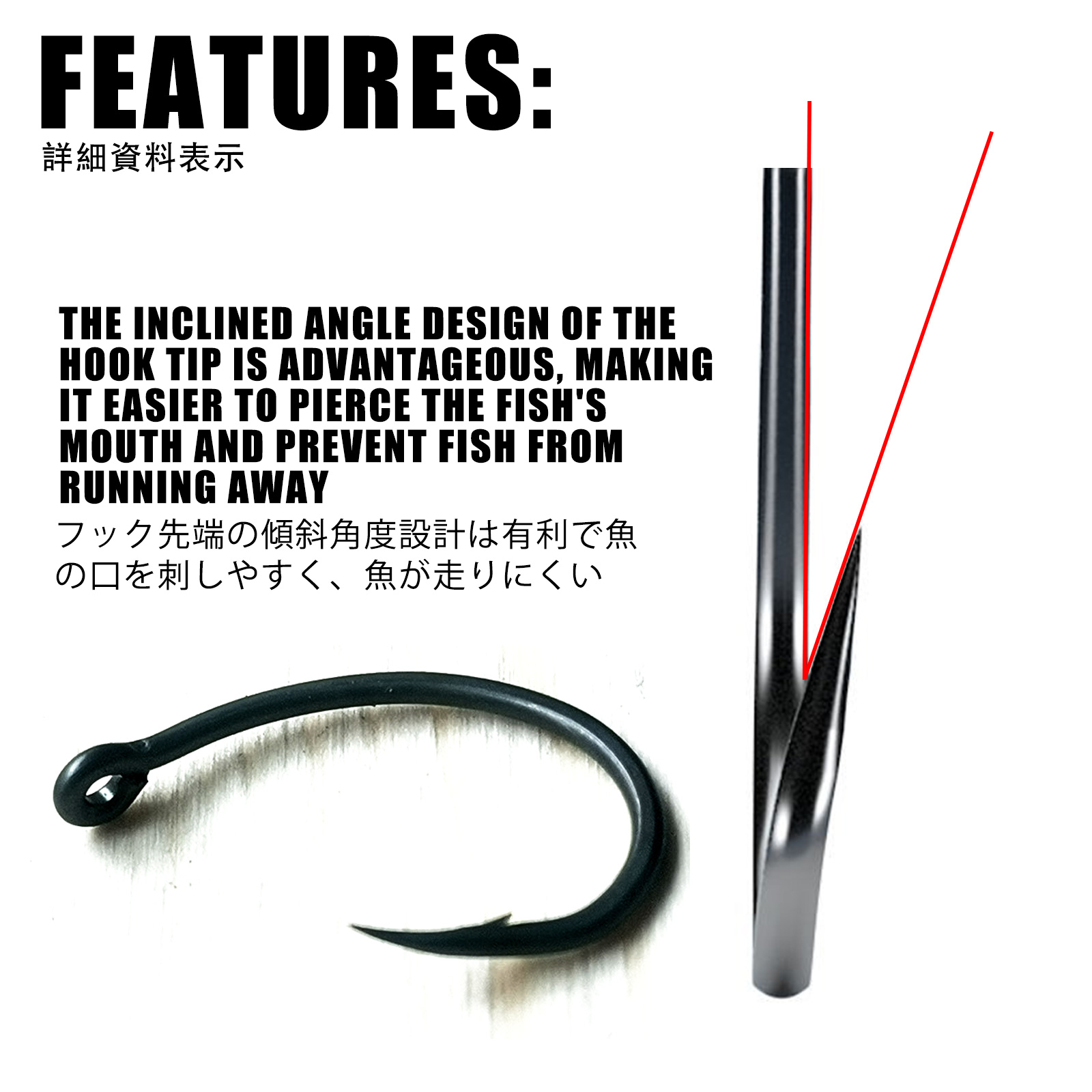 50pcs Carp Fishing Hooks PTFE  - Fishing Hook Offset 评论和价格