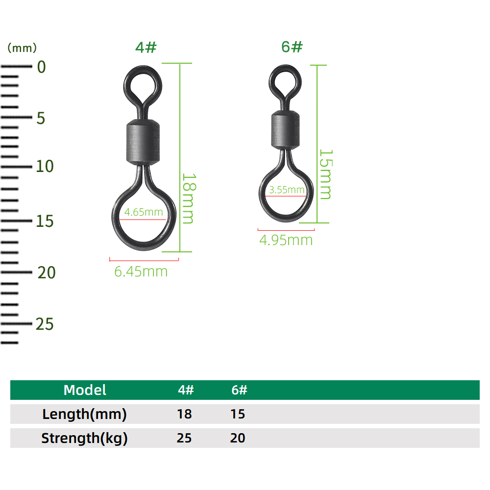 100pcs Carp Fishing Swivel Big - Fishing Hook Size 评论和价格