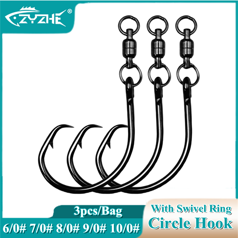 ZYZHE 3/6/9pcs Circle Hooks Wi - Fishing Hook Circle 评论和价格