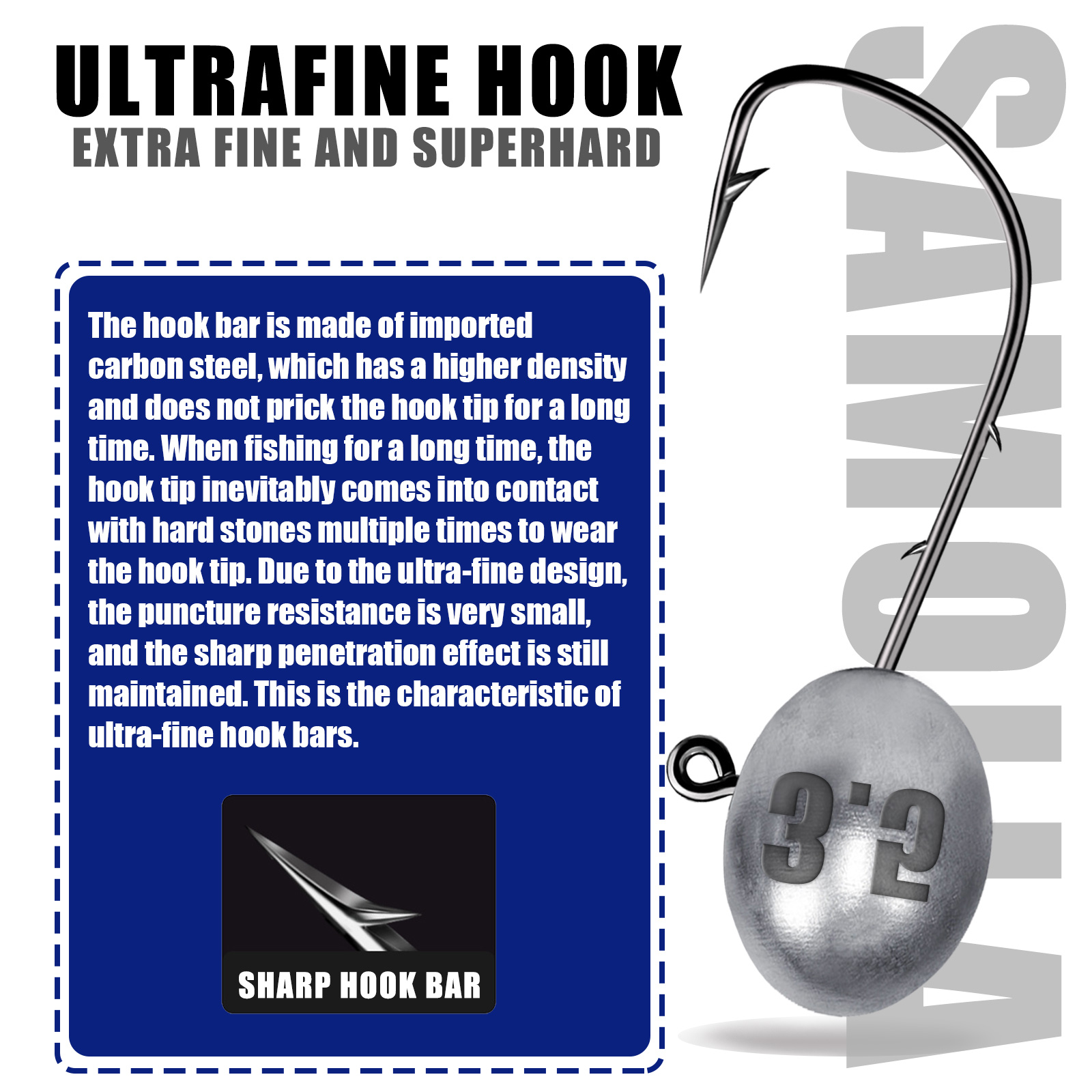 Jig Head Hook 1X Rockfish Ajin - Fishing Hook Offset 评论和价格