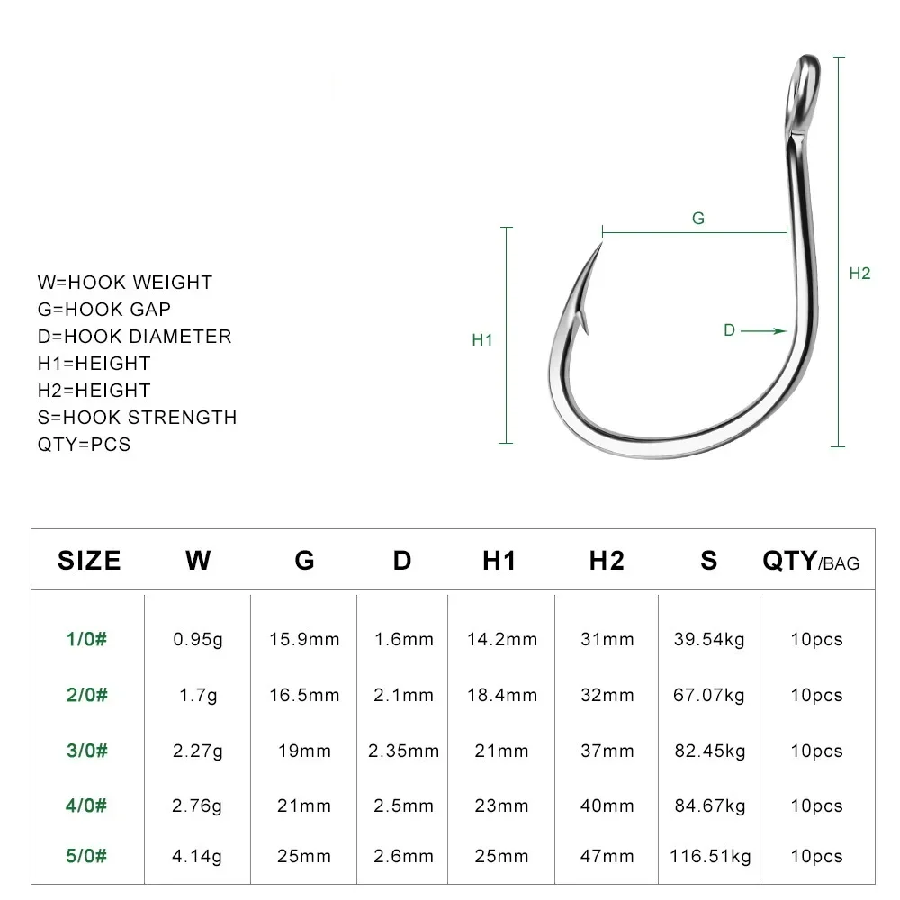 Ring Eye Fishhooks Fishing Hoo - Fishing Hook Circle 评论和价格
