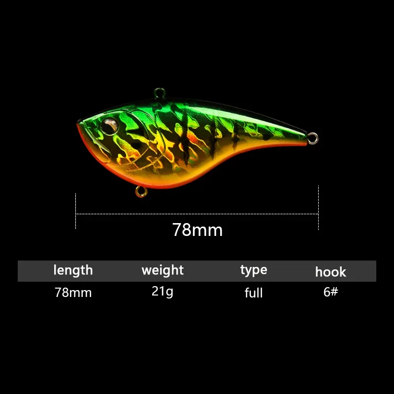 21g/78mm VIB Fishing Lure Arti - Fishing Hook Treble 评论和价格