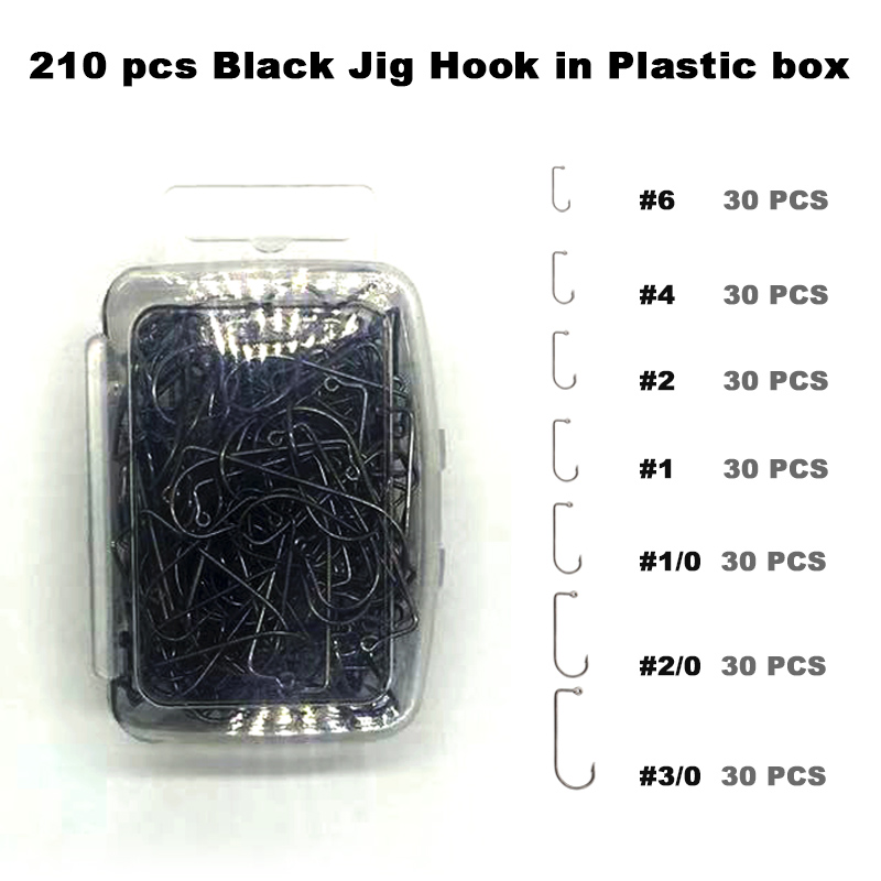 Adygil DIY Fishing 210 pcs Bla - Fishing Hook Jig 评论和价格